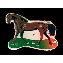 badge/magnet led cheval