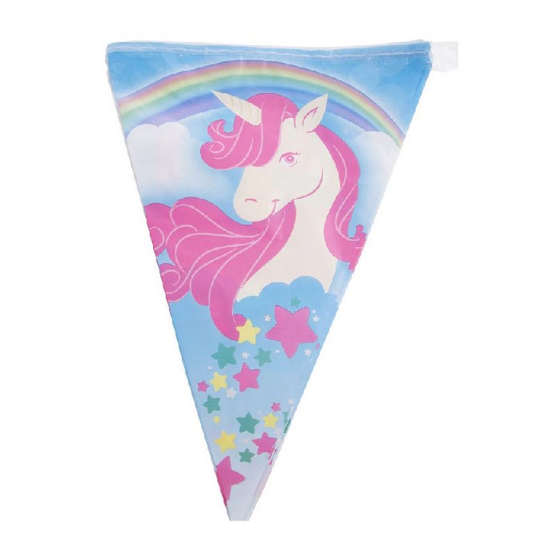 guirlande 10 fanions motif licorne 5m