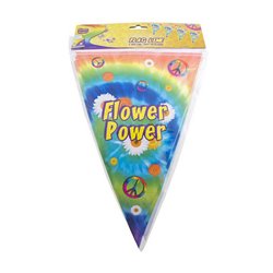 guirlande 10 fanions flower power 5m