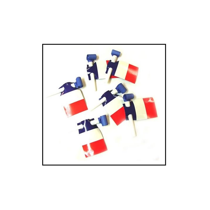 lot de 6 langues de belle-mère bleu blanc rouge france