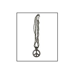 collier peace & love noir 27cm