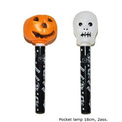 baton lumineux halloween citrouille 18cm