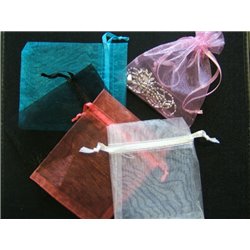 lot de 10 pochettes pour dragées tulle turquoise