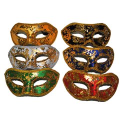 masque loup motifs luxe dorés mix