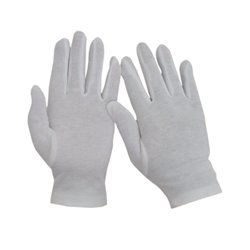 paire de gants blancs élastiques taille l