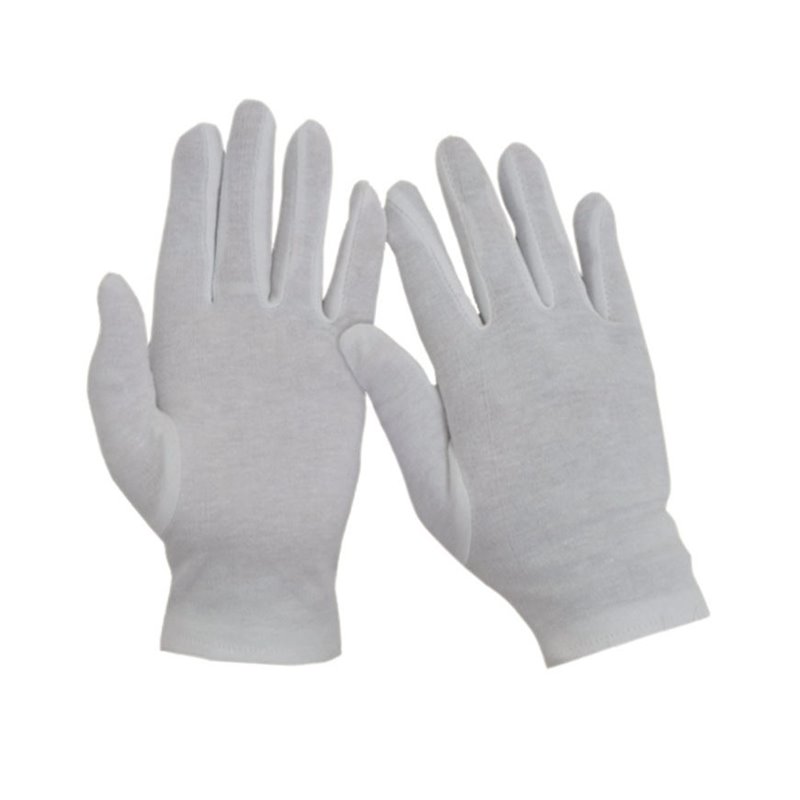 paire de gants blancs élastiques taille l