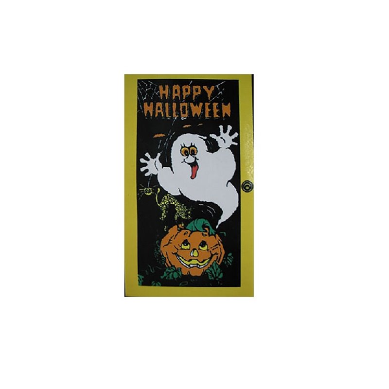 décoration de porte motif "happy halloween" 1.8x0.8m