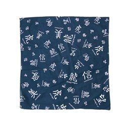 bandana signe chinois bleu