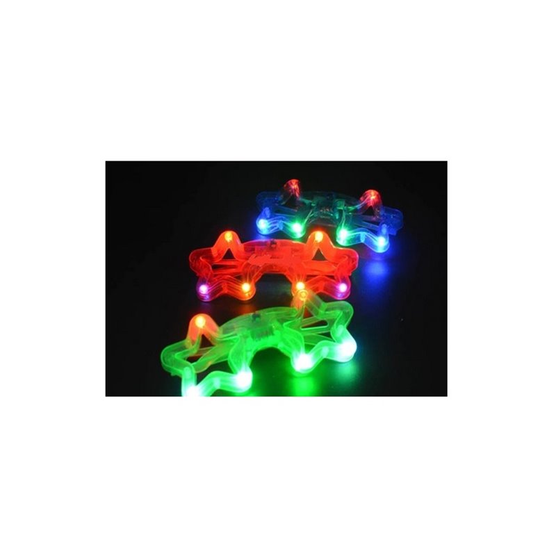 lunettes lumineuses 6 led's motif "étoile" rouge