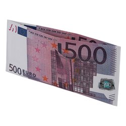 porte-billets motif 500 euros 19cm