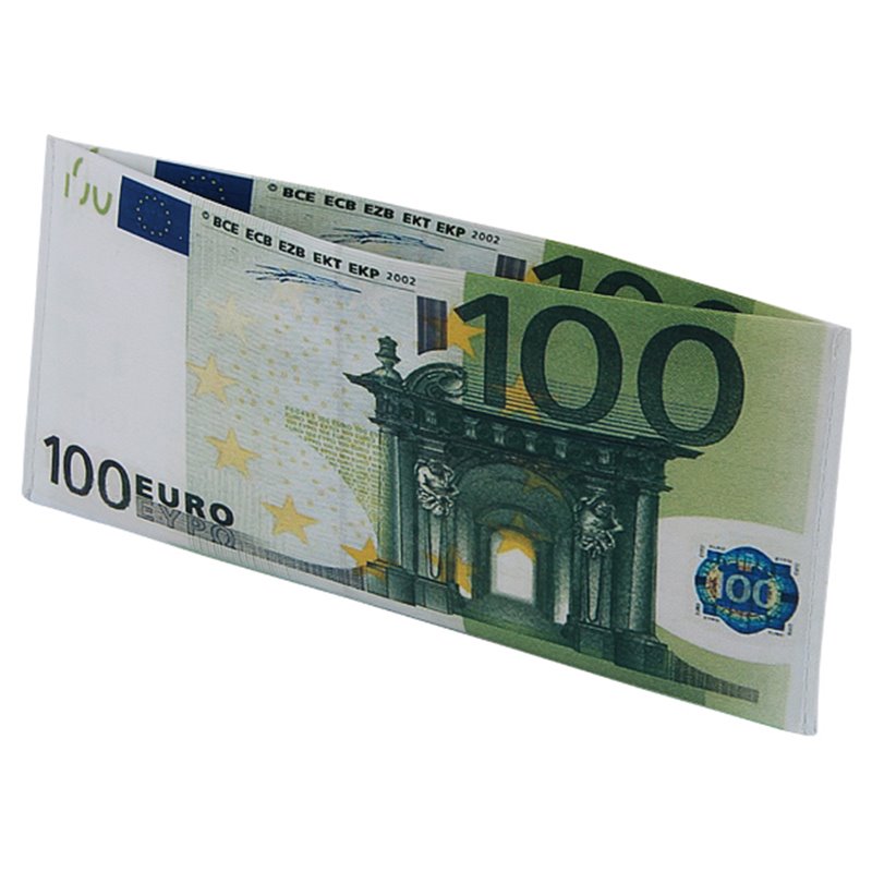 porte-billets motif 100 euros 19cm