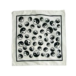 bandana petits ying & yang blanc