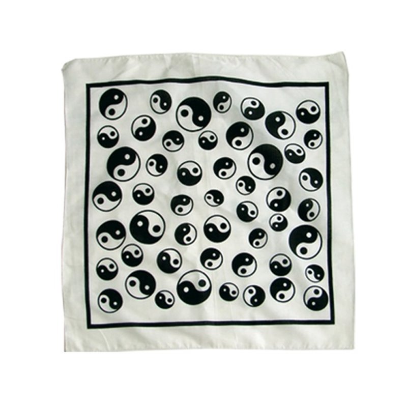 bandana petits ying & yang blanc