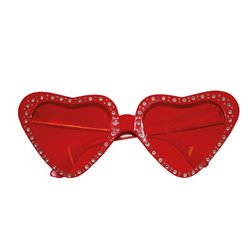 lunettes coeur rouge avec strass 16cm