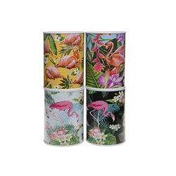 tirelire flamant rose en métal mix 10cm