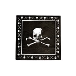 pirates noir lot de 20 serviettes en papier