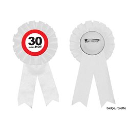 badge rosette 30 ans 15cm