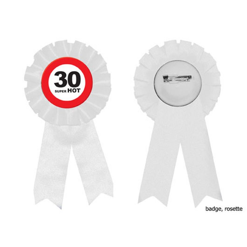 badge rosette 30 ans 15cm