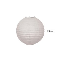 lampion décoratif rond blanc 25cm