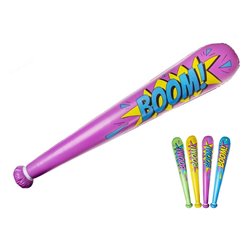 batte de baseball gonflable motif "boom" mix 85cm