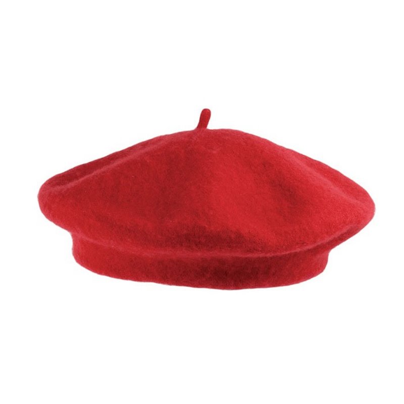 béret feutrine rouge adulte