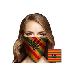 bandana vert jaune rouge motif cbd