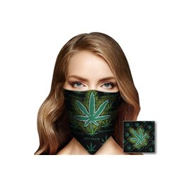 bandana vert noir motif cbd