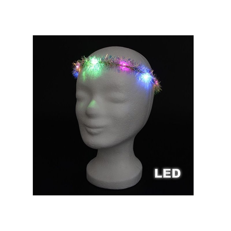 couronne guirlande lumineuse led's multicolore 17cm