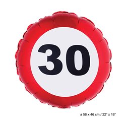 ballon anniversaire aluminium 55x45cm 30 ans