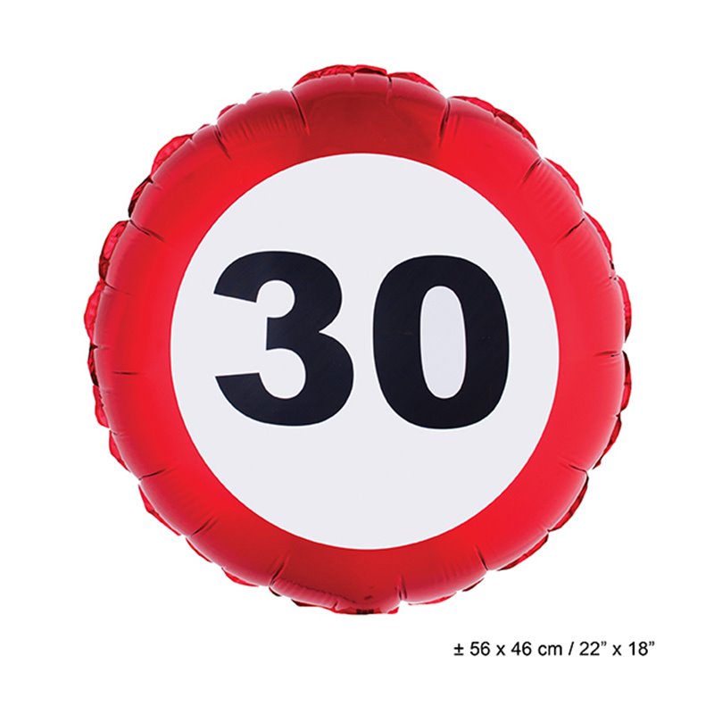 ballon anniversaire aluminium 55x45cm 30 ans