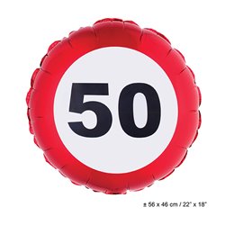 ballon anniversaire aluminium 55x45cm 50 ans