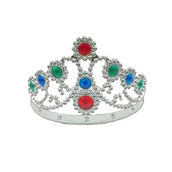 couronne de princesse avec pierres enfant argent