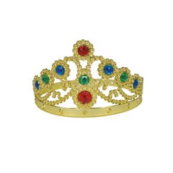 couronne de princesse avec pierres enfant or