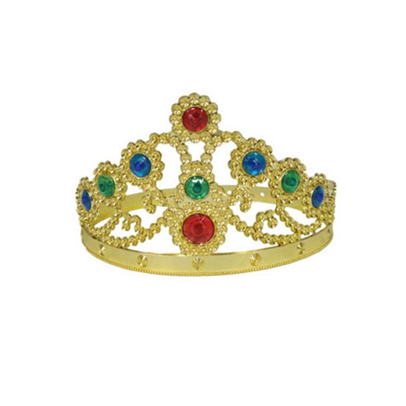 couronne de princesse avec pierres enfant or