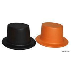 chapeau haut de forme orange