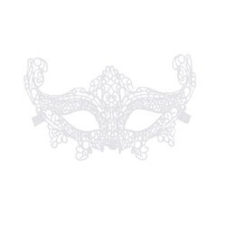 masque loup luxe dentelle blanc