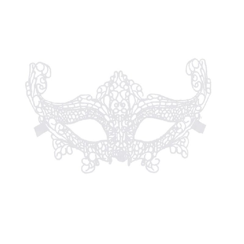 masque loup luxe dentelle blanc