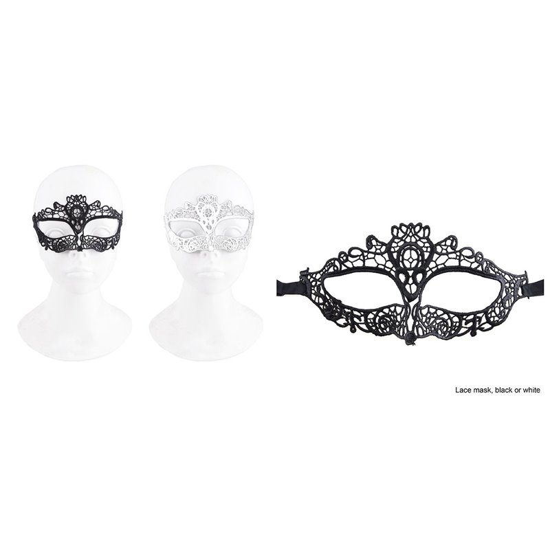 masque loup luxe dentelle avec symbole diable noir