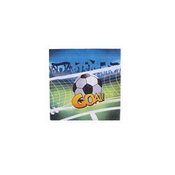 lot de 20 serviettes en papier motif "goal" 33x33cm