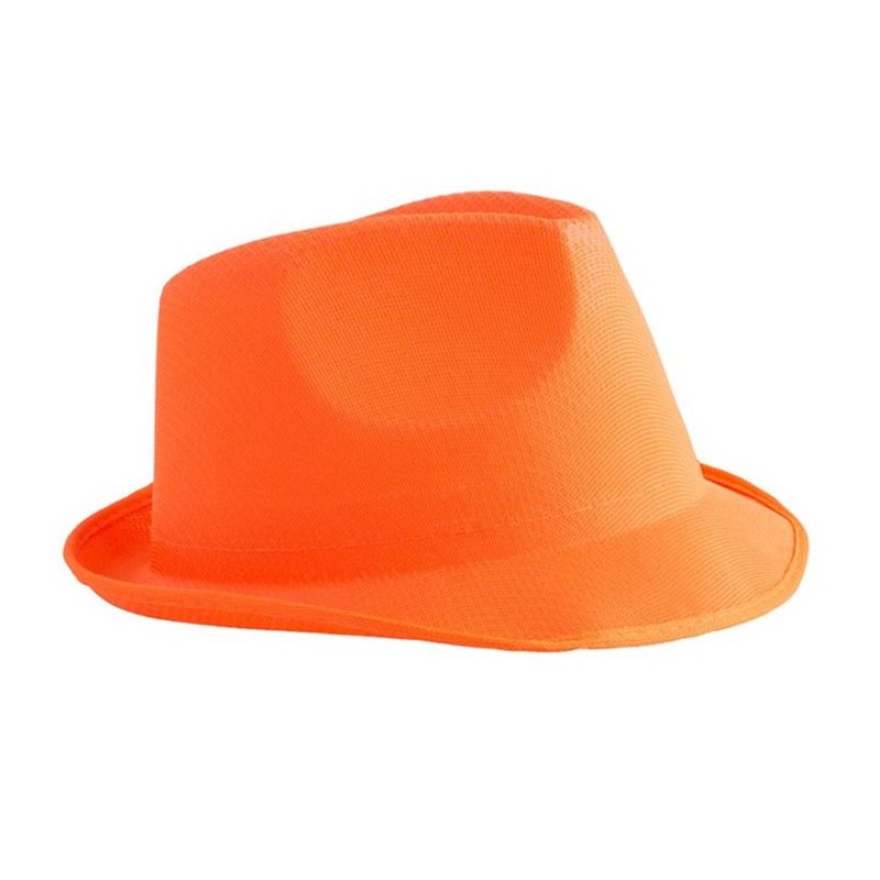 chapeau tribly toile orange fluo adulte