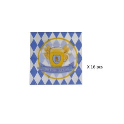 lot de 16 serviettes oktoberfest en papier 33x33cm