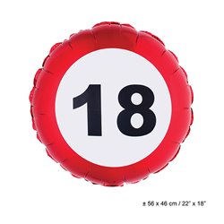 ballon anniversaire aluminium 55x45cm 18 ans