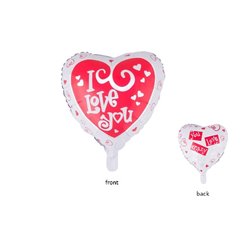 ballon aluminium coeur motif "i love you" 52x46cm