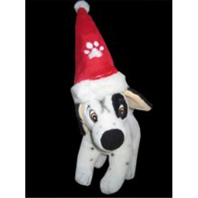 bonnet de noël pour chien peluche avec collier