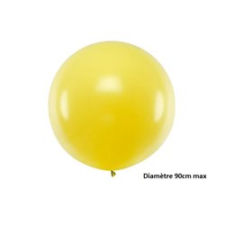 ballon rond géant jaune 35gr 90cm