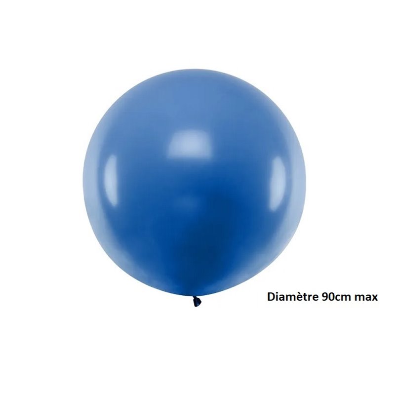 ballon rond géant bleu 35gr 90cm