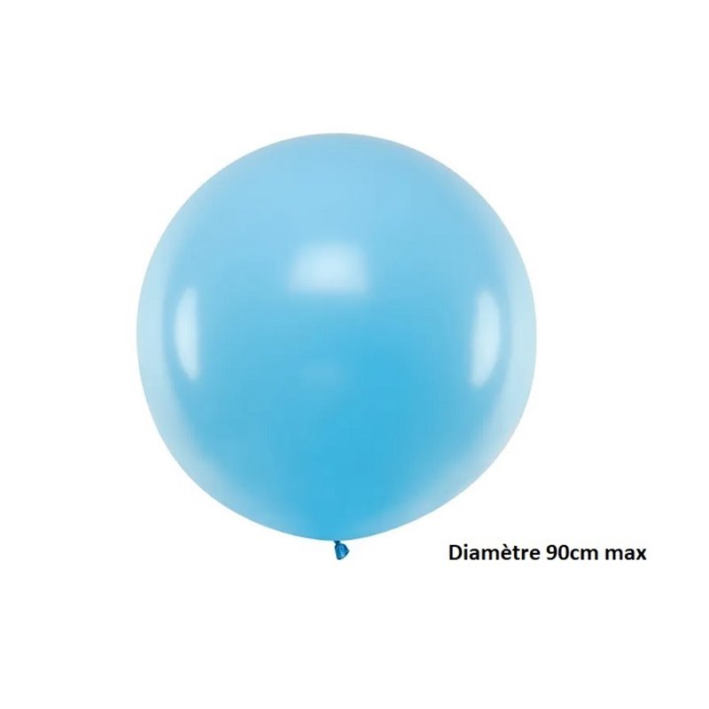 ballon rond géant bleu ciel 35gr 90cm