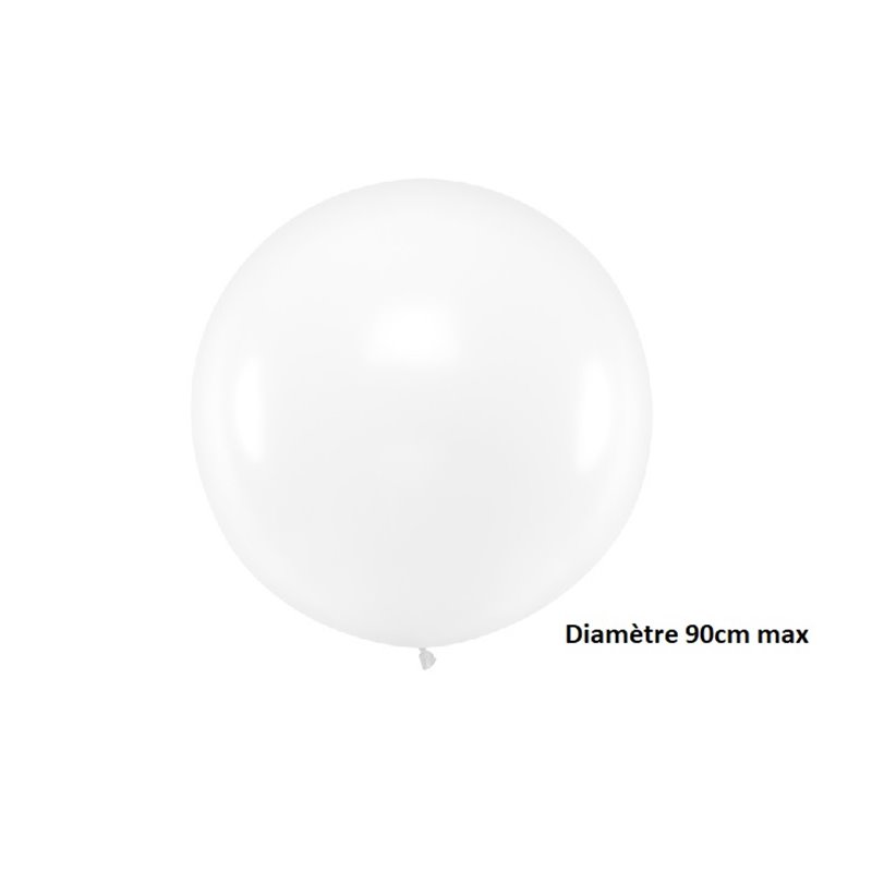 ballon rond géant transparent 35gr 90cm