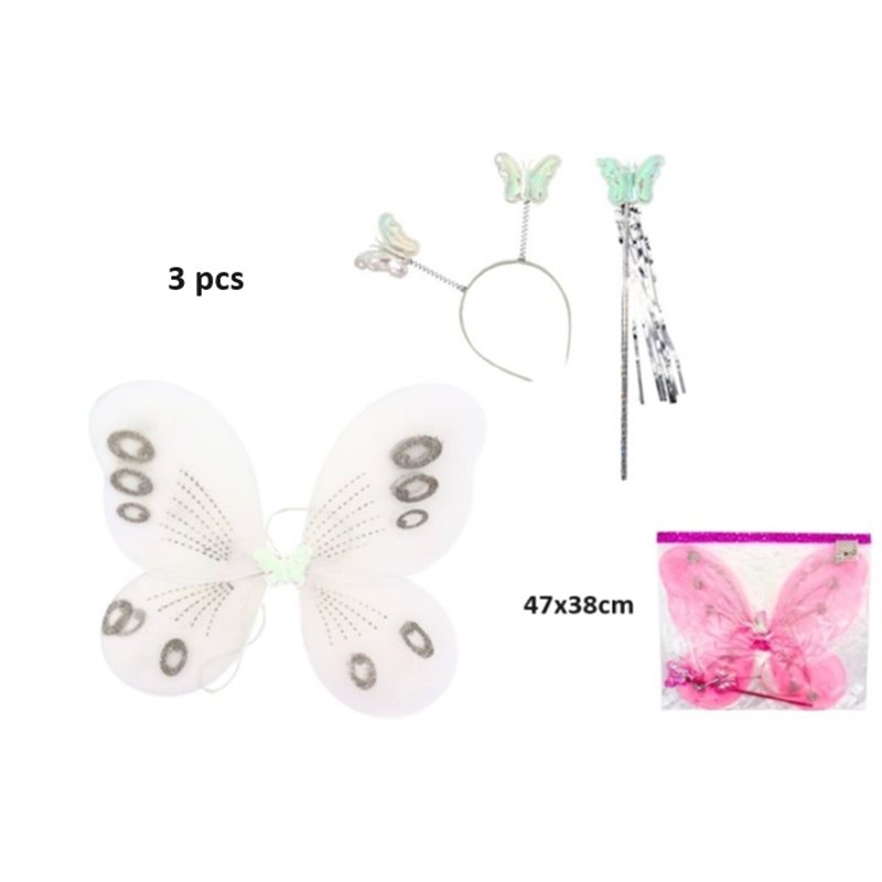 set ailes de fée papillon mix 3pcs