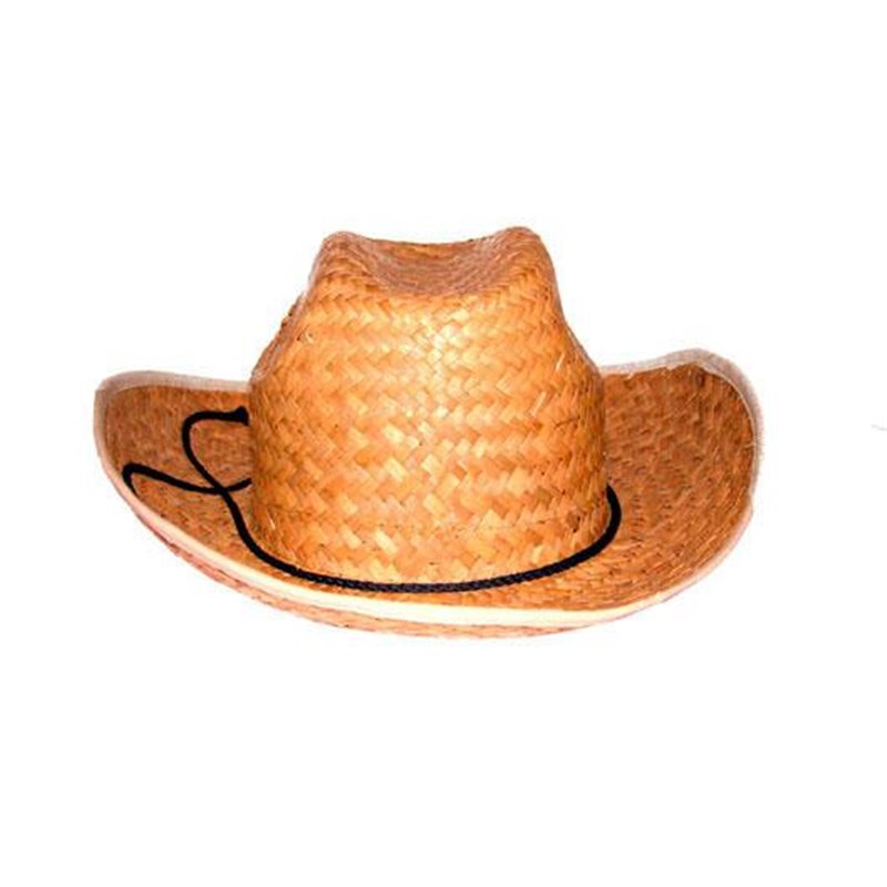 chapeau cowboy en paille nature